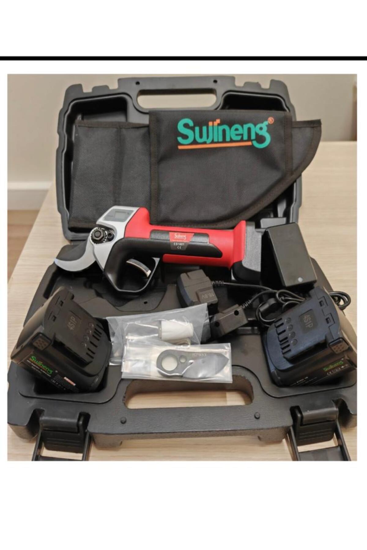 YENİ MODEL SUJİNENG/FORZA 35MM 4AH AKÜLÜ BUDAMA MAKASI PARMAK SENSÖRLÜ TAŞIMA KILIFI VE BIÇAK